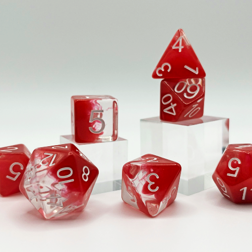 Red Death Goblin Stones 7Pc Dice Set Resin