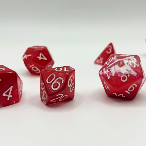 Red Death Goblin Stones 7Pc Dice Set Resin