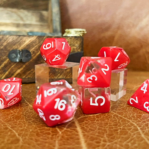 Red Death Goblin Stones 7Pc Dice Set Resin