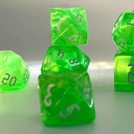 Alien Blood 7Pc Dice Set Acrylic