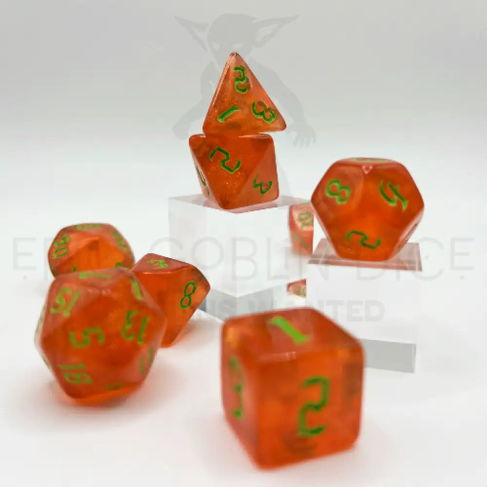 Cinderburst 7Pc Dice Set Acrylic