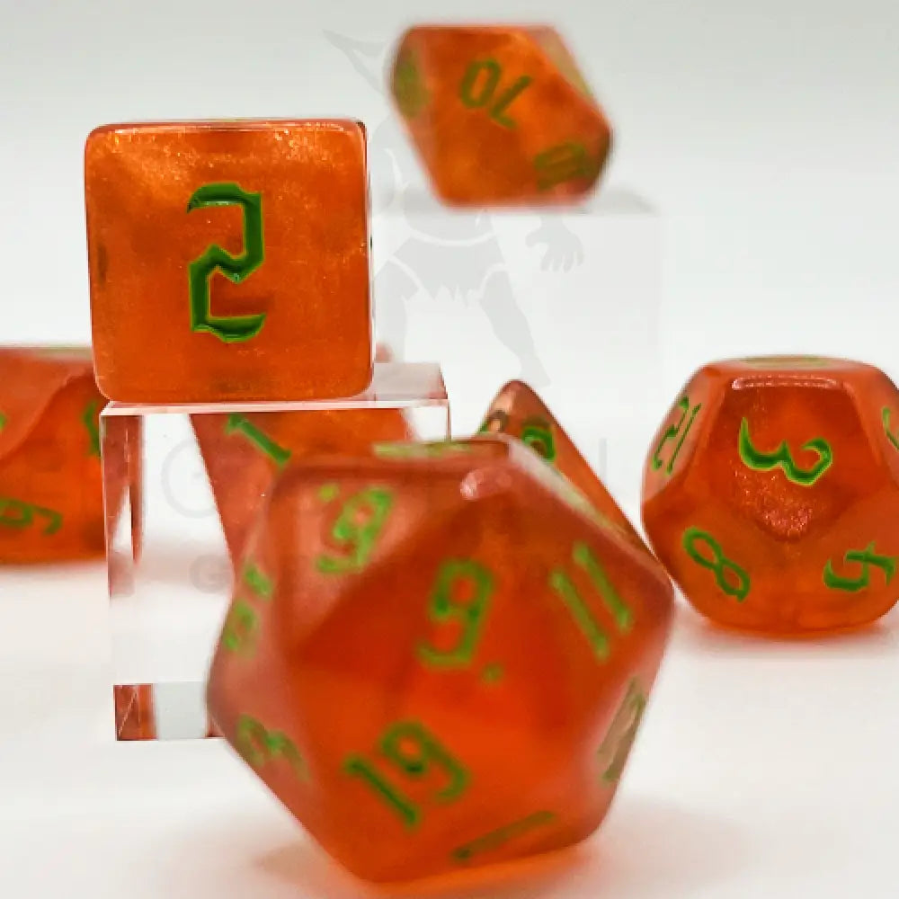 Cinderburst 7Pc Dice Set Acrylic