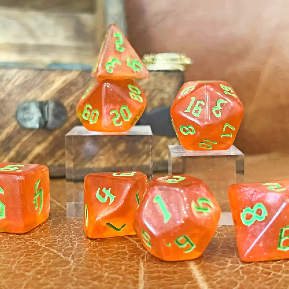 Cinderburst 7Pc Dice Set Acrylic