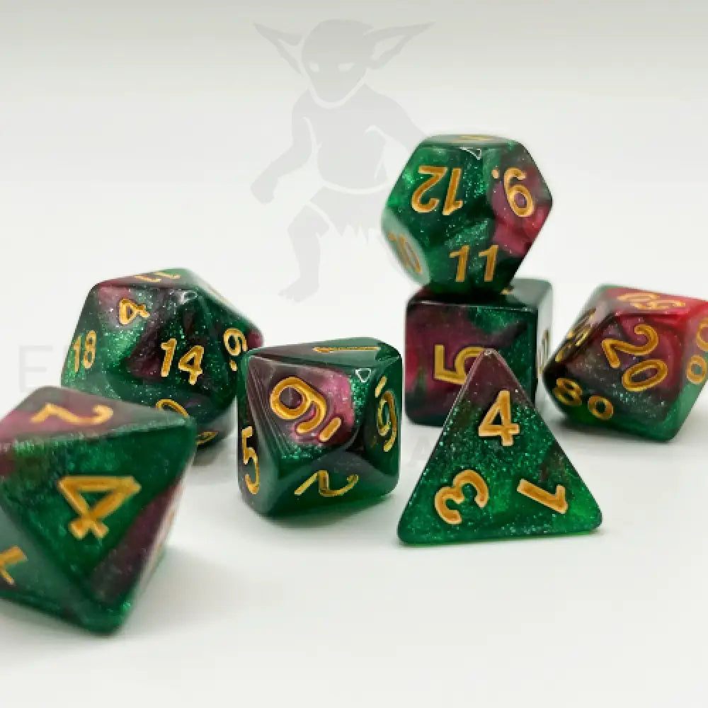 Cinnamon Green Apple 7Pc Dice Set Acrylic