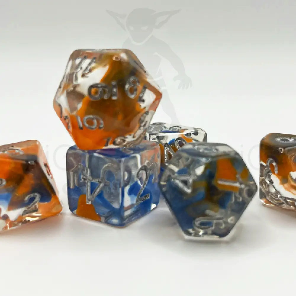 Clash Of Color 7Pc Dice Set Resin