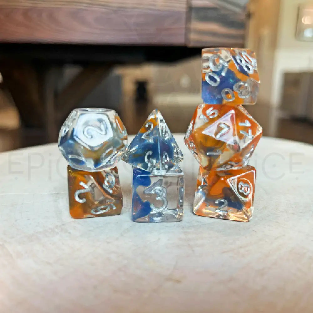 Clash Of Color 7Pc Dice Set Resin