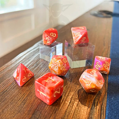 Dragon Candy - Berry Lava Rocks 7Pc Dice Set Acrylic