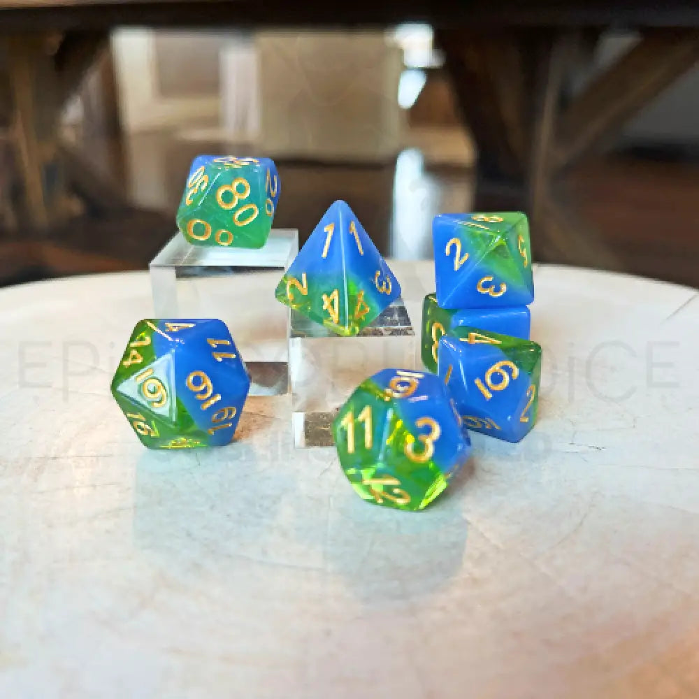 Dragon Candy - Sour Raspple 7Pc Dice Set Resin