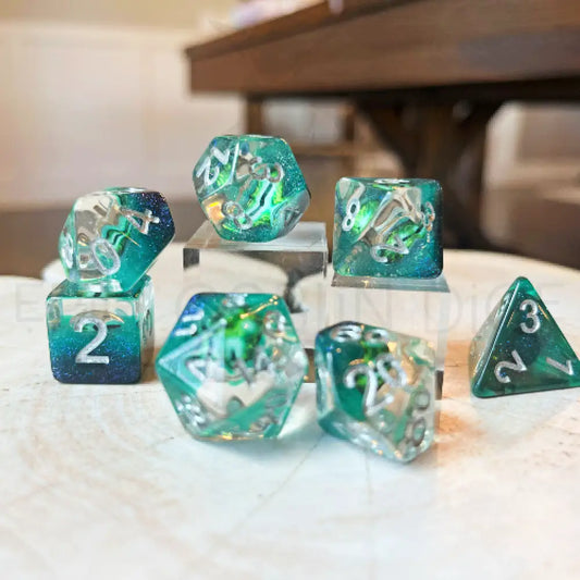 Eye Of The Beholder - Green 7Pc Dice Set Resin