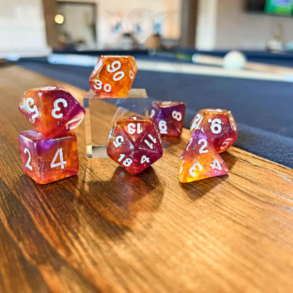 Glowing Embers 7Pc Dice Set Resin