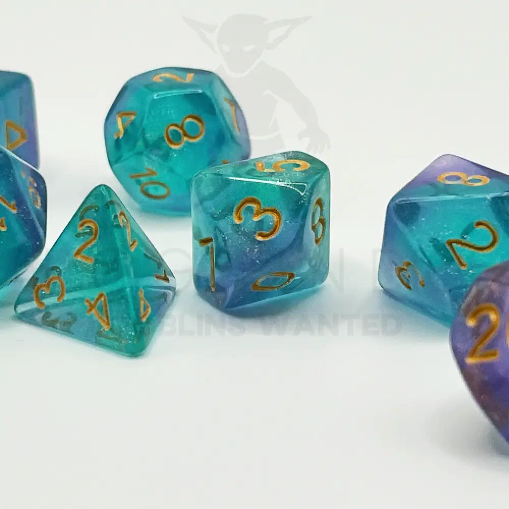 Magical Waters 7Pc Dice Set Acrylic