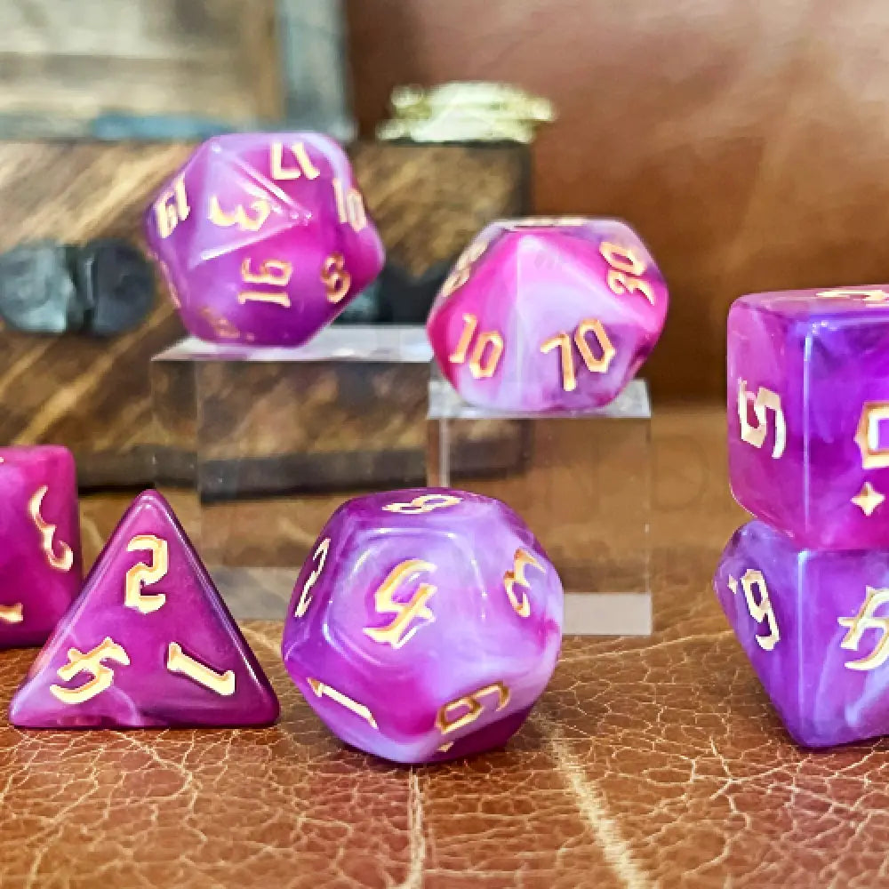 Majestic Violet 7Pc Dice Set Acrylic