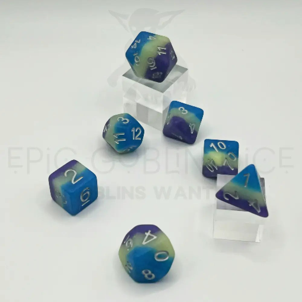 Orbs Of Ocean 7Pc Dice Set Resin