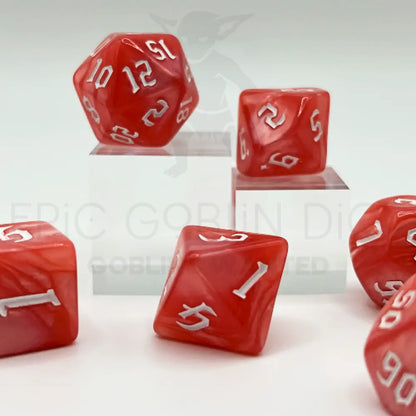 Pink Pearl 7Pc Dice Set Acrylic