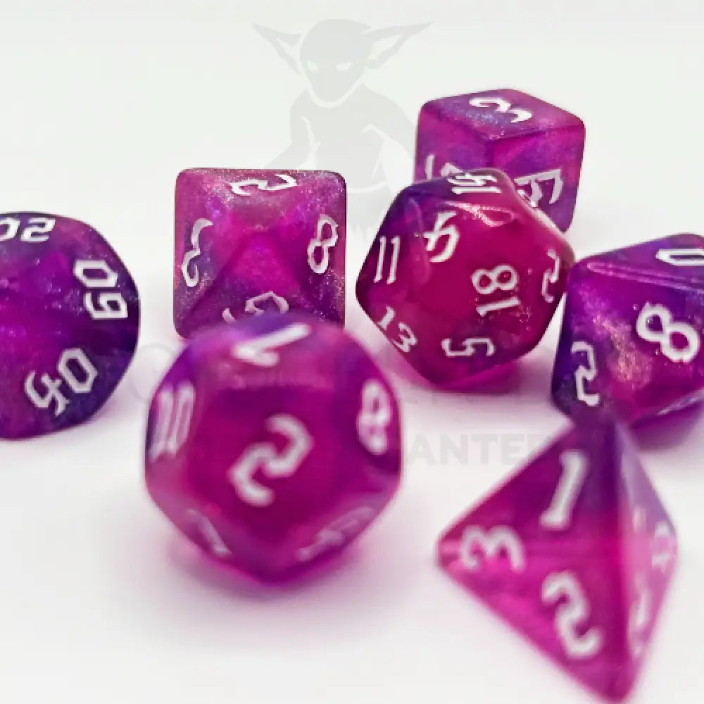 Purple Snowberry 7Pc Dice Set Acrylic