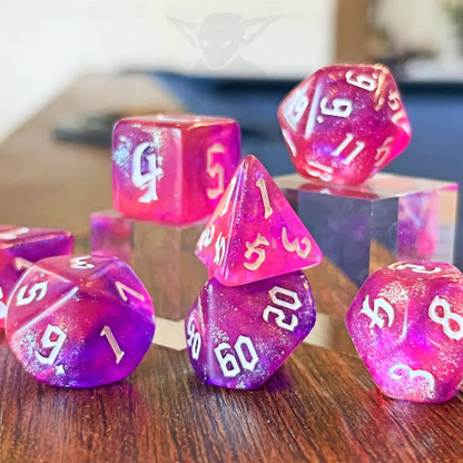 Purple Snowberry 7Pc Dice Set Acrylic