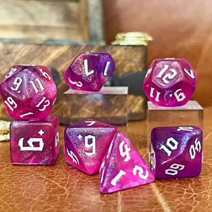 Purple Snowberry 7Pc Dice Set Acrylic