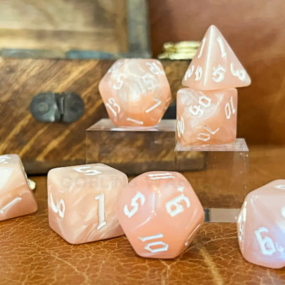 Raw Pearl 7Pc Dice Set Acrylic