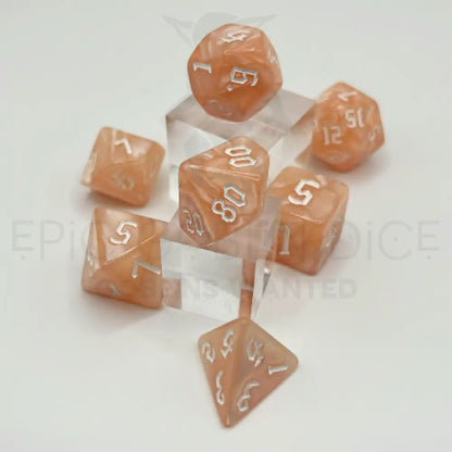 Raw Pearl 7Pc Dice Set Acrylic