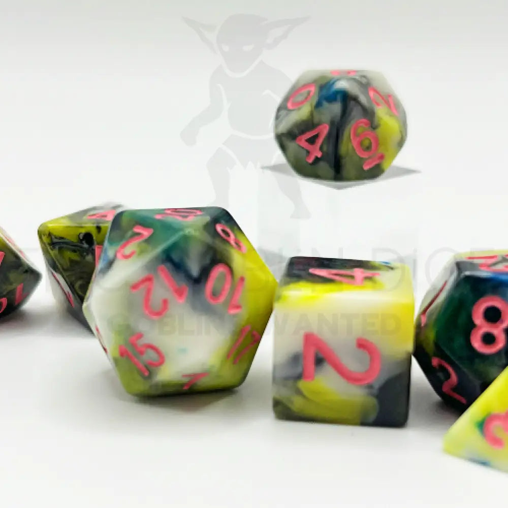 Retro Rolls 7Pc Dice Set Resin