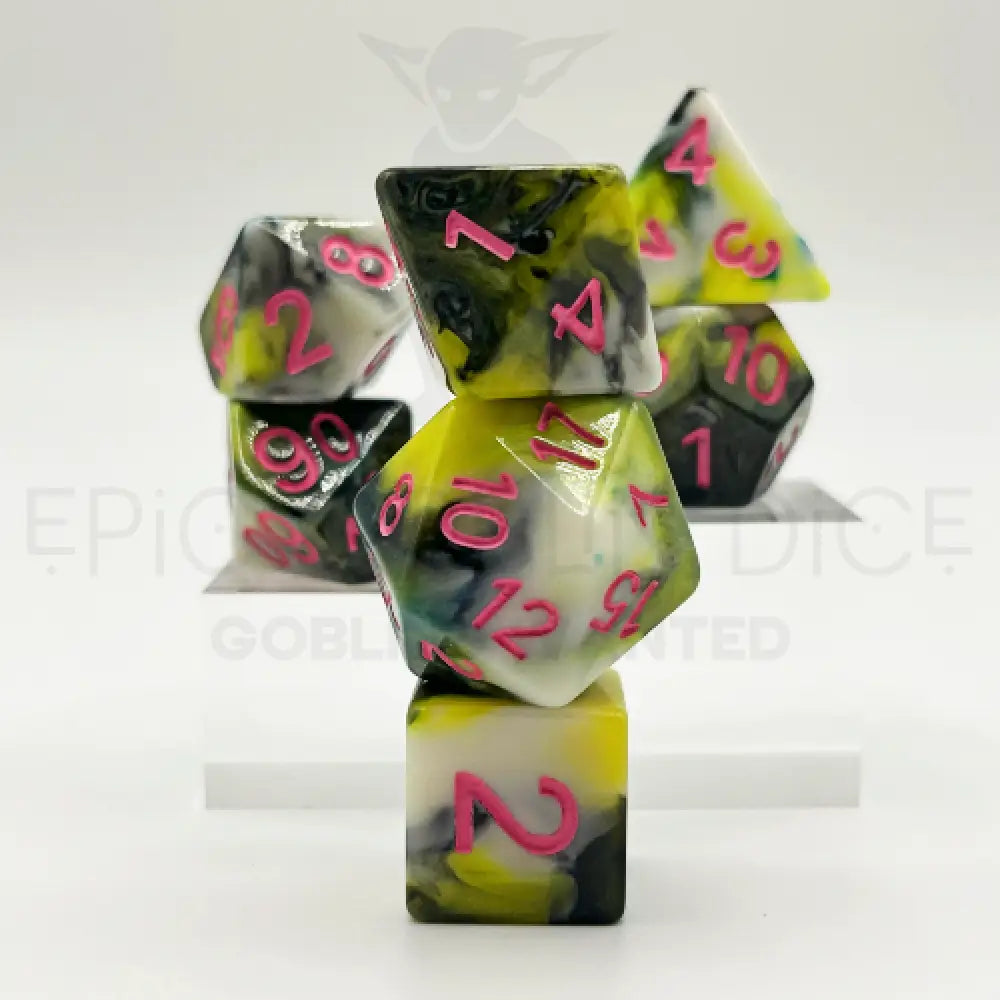 Retro Rolls 7Pc Dice Set Resin