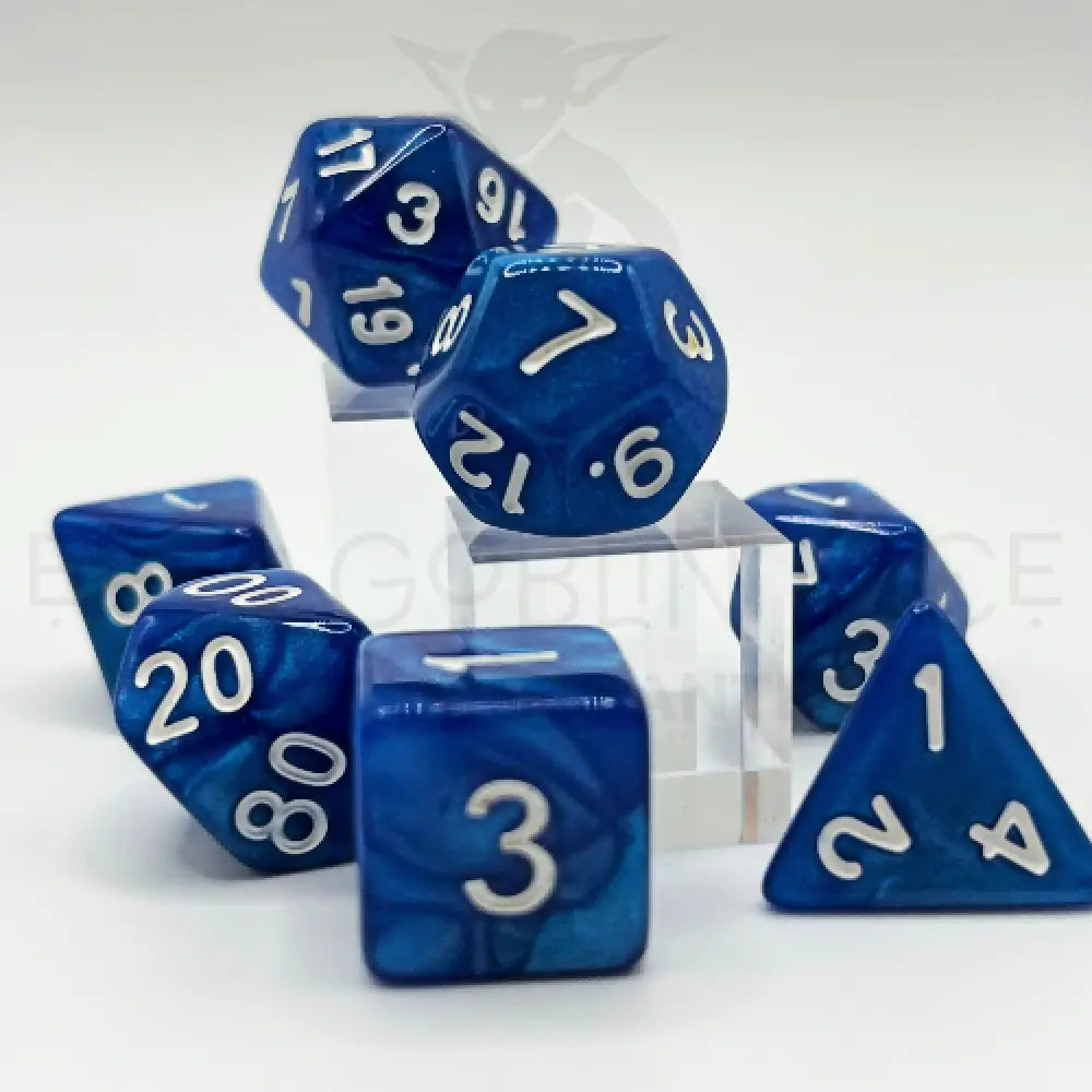 Sapphire Abyss 7Pc Dice Set Acrylic