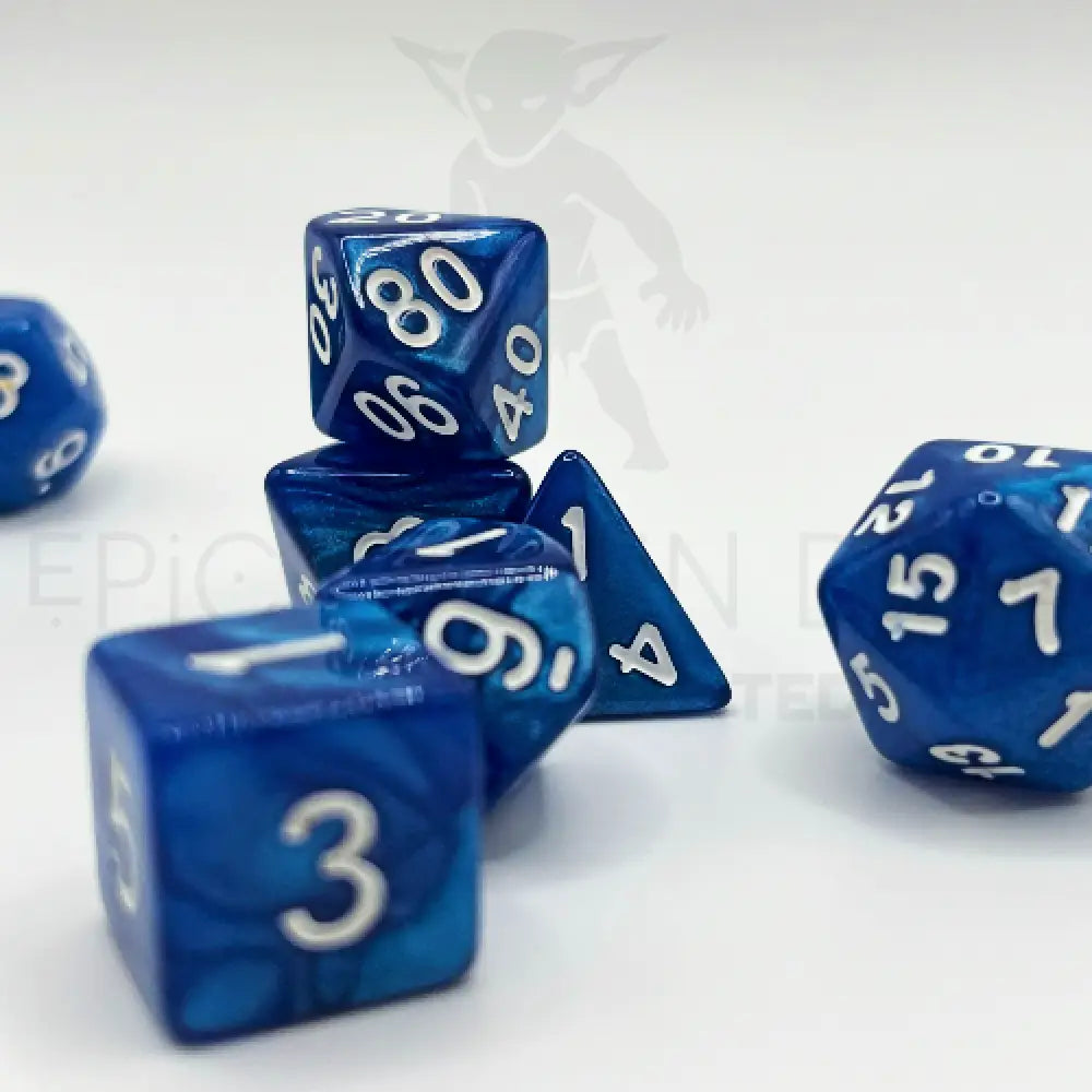 Sapphire Abyss 7Pc Dice Set Acrylic