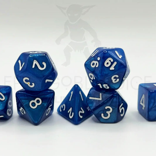 Sapphire Abyss 7Pc Dice Set Acrylic