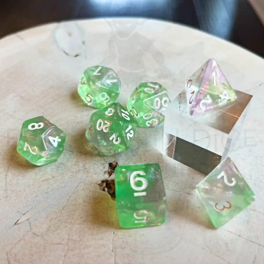 Shimmering Pixie Gems 7Pc Dice Set Acrylic