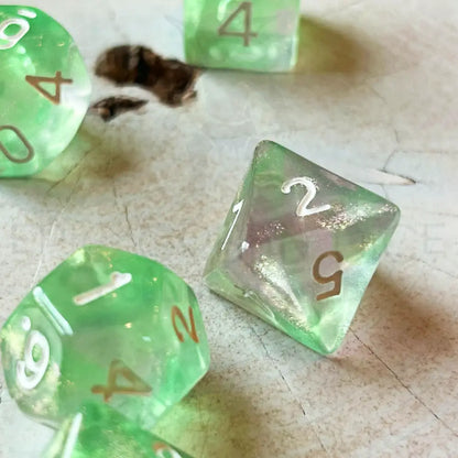 Shimmering Pixie Gems 7Pc Dice Set Acrylic