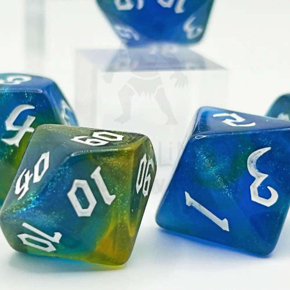 Timeless Glacier 7Pc Dice Set Acrylic