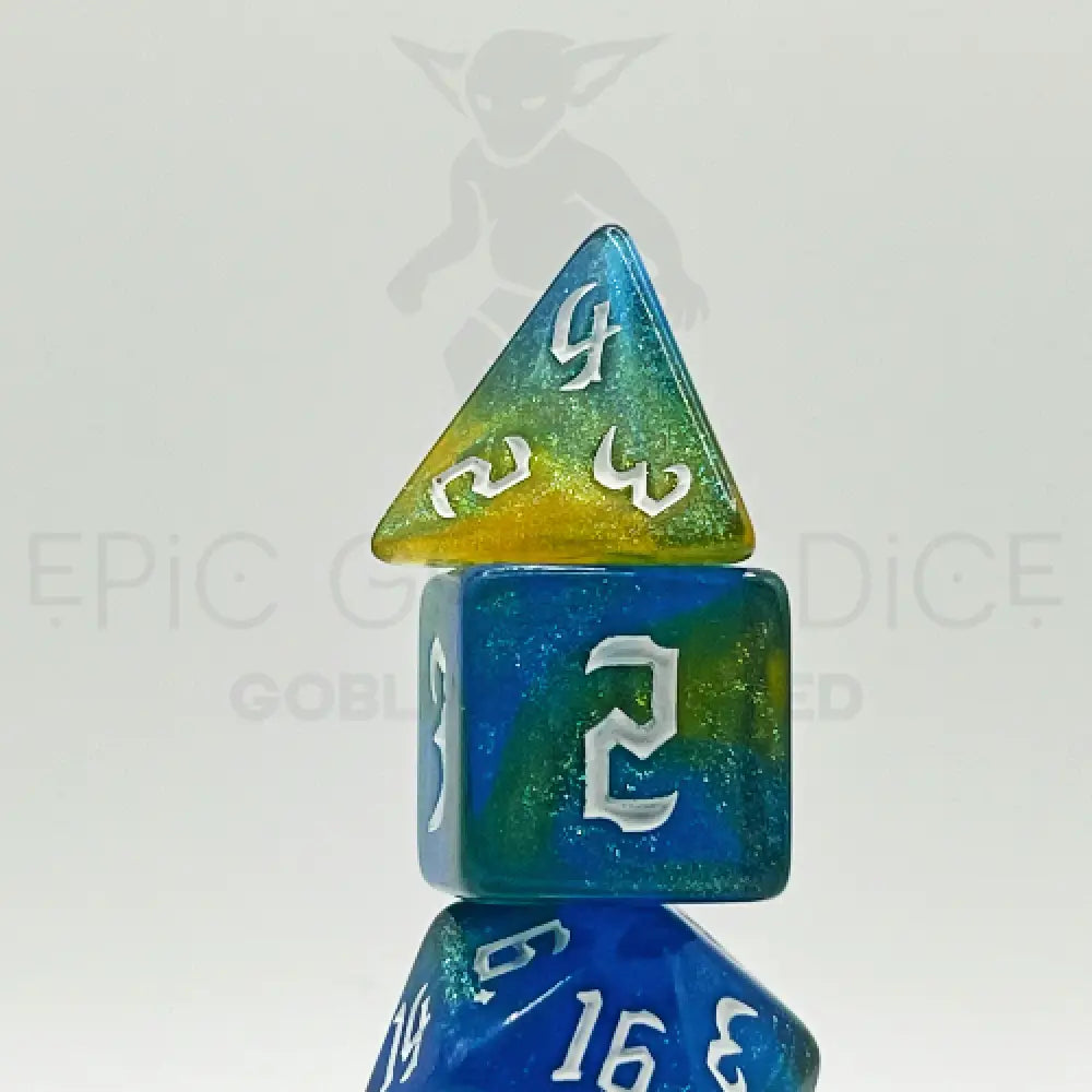 Timeless Glacier 7Pc Dice Set Acrylic