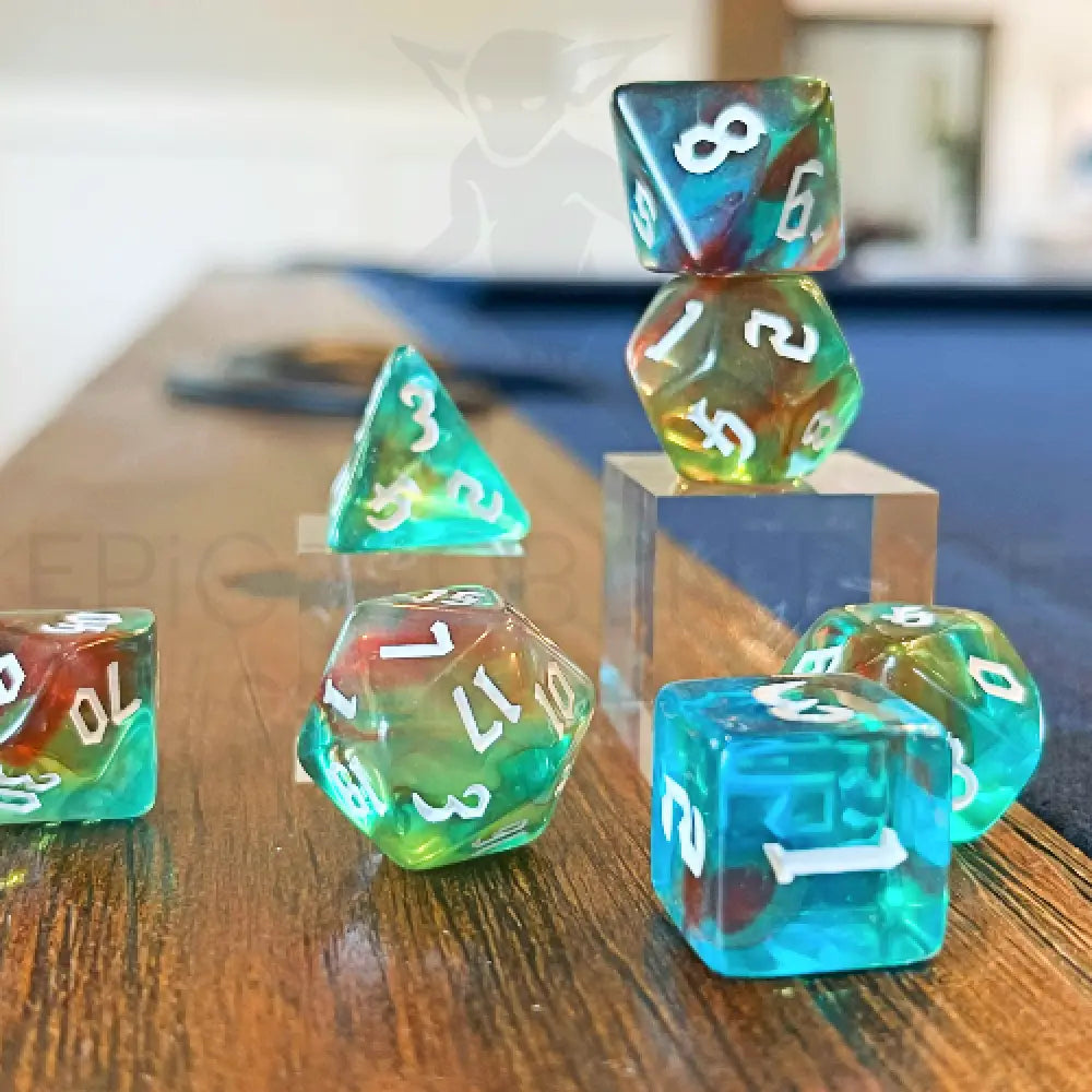 Toxic Cauldron - Dragon’s Breath 7Pc Dice Set Acrylic