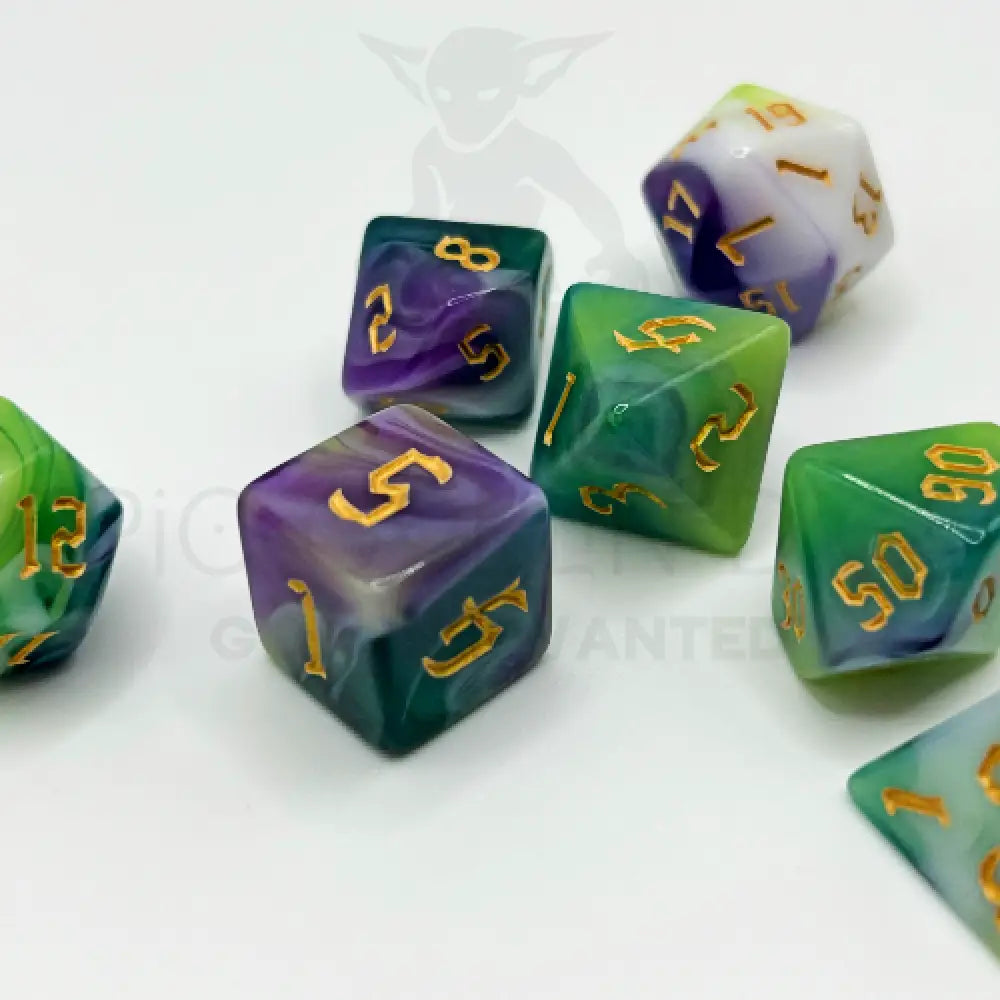 Toxic Cauldron - Mystic Amethyst 7Pc Dice Set Acrylic