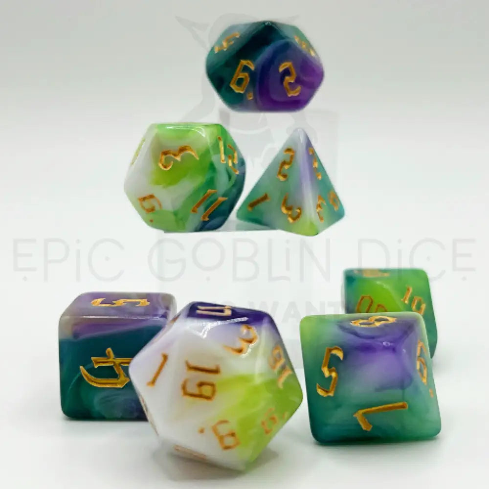 Toxic Cauldron - Mystic Amethyst 7Pc Dice Set Acrylic