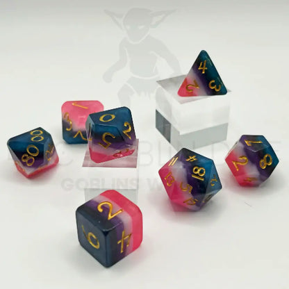 Villainous Princess Pink 7Pc Rpg Dice Set Resin